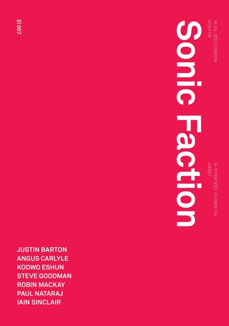 Sonic Faction, Buch