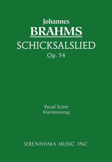 Johannes Brahms: Brahms, J: Schicksalslied, Op.54, Buch