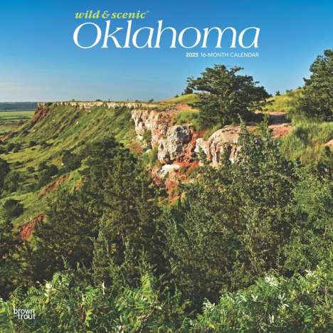 Browntrout: Oklahoma Wild &amp; Scenic 2025 12 X 24 Inch Monthly Square Wall Calendar Plastic-Free, Kalender
