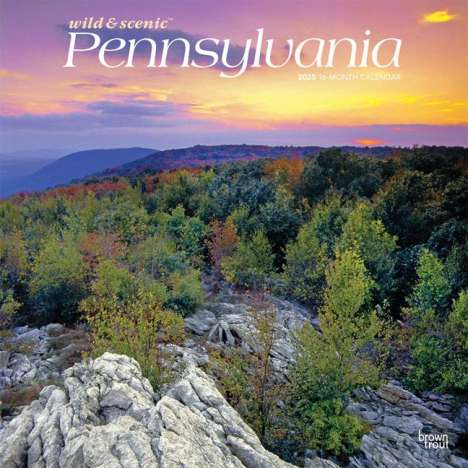 Browntrout: Pennsylvania Wild &amp; Scenic 2025 12 X 24 Inch Monthly Square Wall Calendar Plastic-Free, Kalender