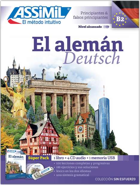 ASSiMiL El Alemán - Colección 'sin esfuerzo' Super Pack. Deutsch Sprachkurs auf Spanisch, Buch