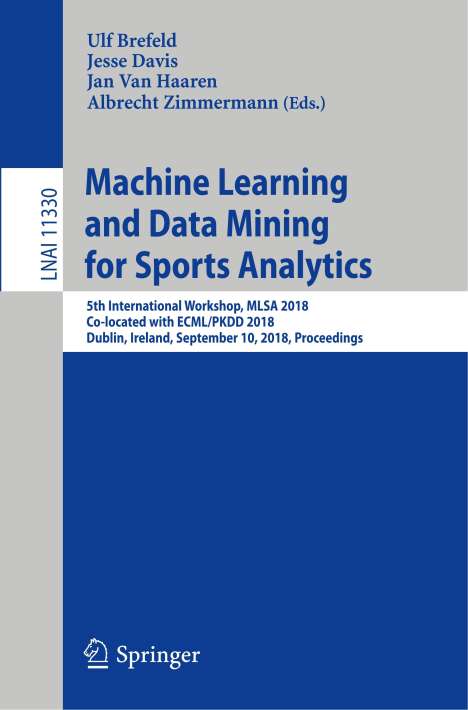 Machine Learning and Data Mining for Sports Analytics, Buch