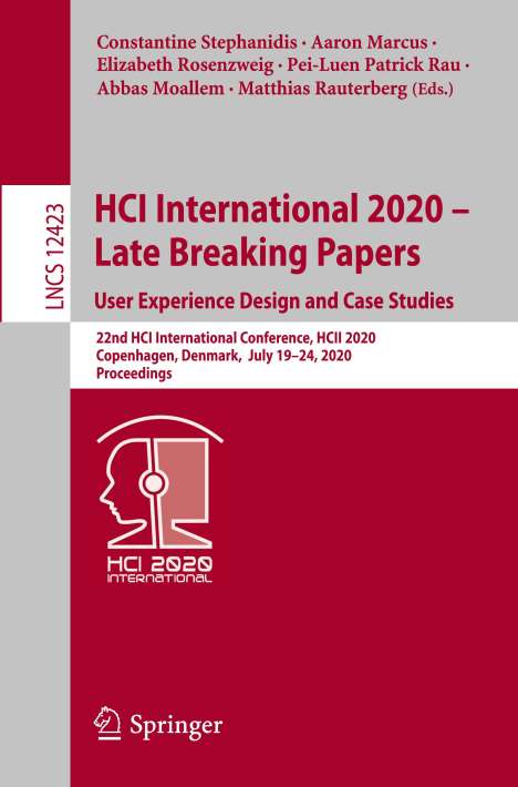 HCI International 2020 - Late Breaking Papers: User Experience Design and Case Studies, Buch