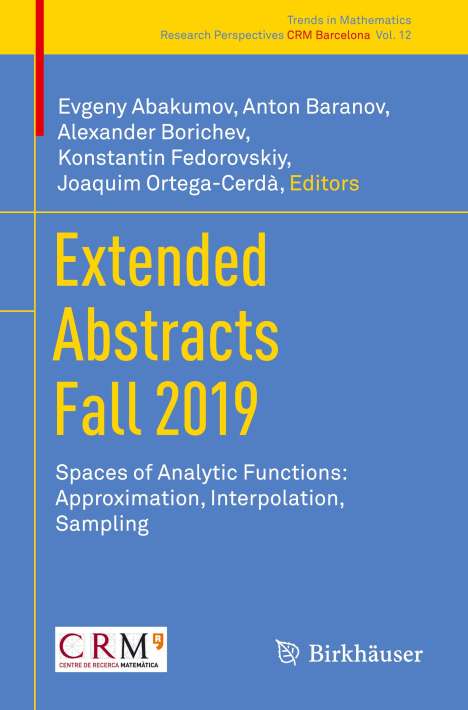 Extended Abstracts Fall 2019, Buch