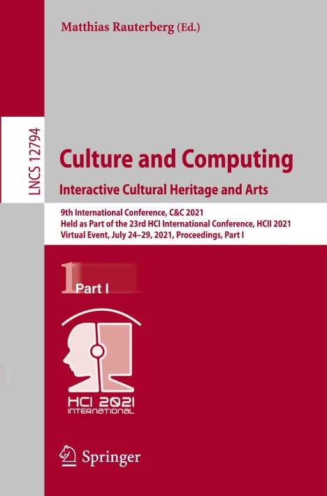 Culture and Computing. Interactive Cultural Heritage and Arts, Buch