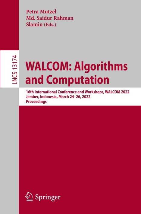 WALCOM: Algorithms and Computation, Buch