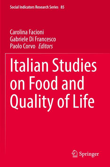 Italian Studies on Food and Quality of Life, Buch