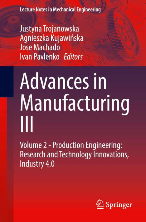 Advances in Manufacturing III, Buch