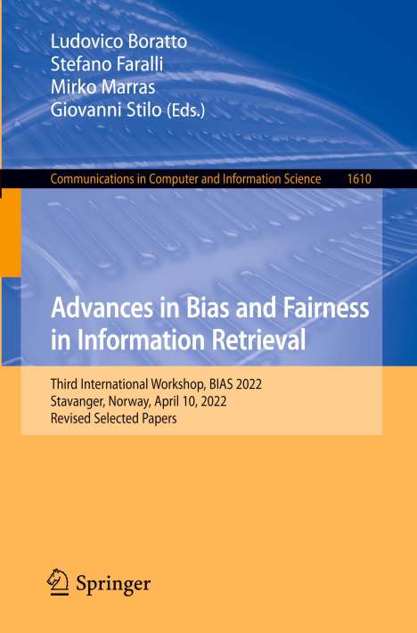 Advances in Bias and Fairness in Information Retrieval, Buch
