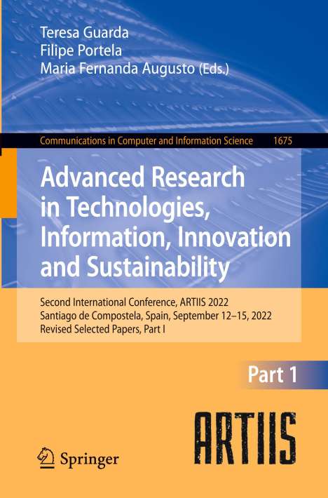Advanced Research in Technologies, Information, Innovation and Sustainability, Buch