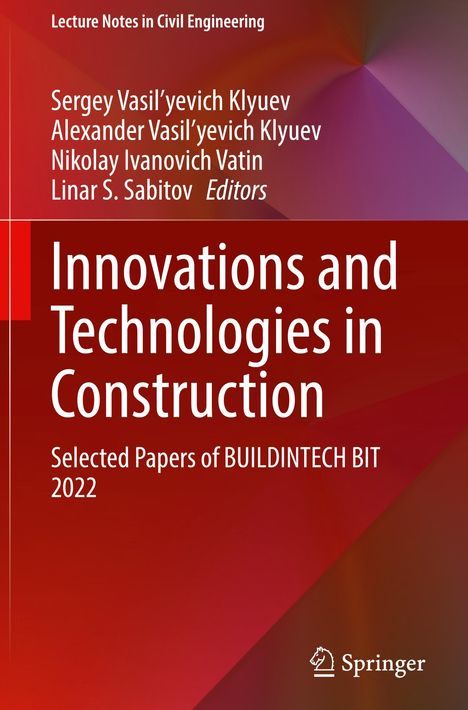 Innovations and Technologies in Construction, Buch