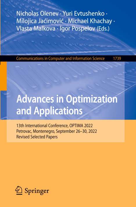 Advances in Optimization and Applications, Buch