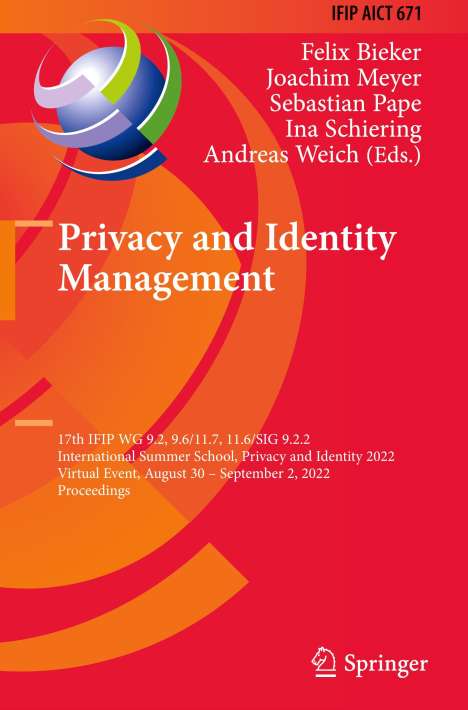 Privacy and Identity Management, Buch