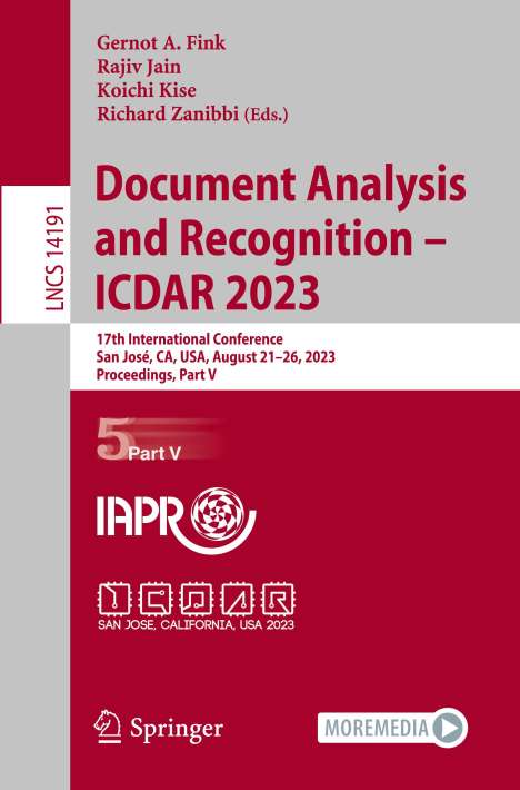 Document Analysis and Recognition - ICDAR 2023, Buch