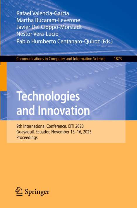 Technologies and Innovation, Buch