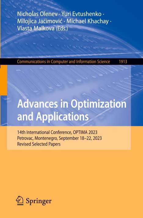 Advances in Optimization and Applications, Buch