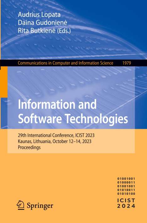 Information and Software Technologies, Buch