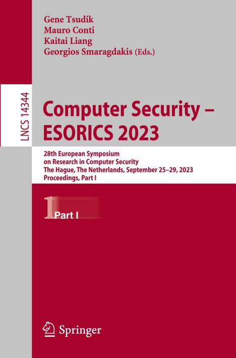Computer Security ¿ ESORICS 2023, Buch