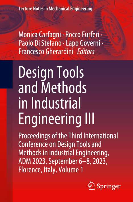 Design Tools and Methods in Industrial Engineering III, Buch