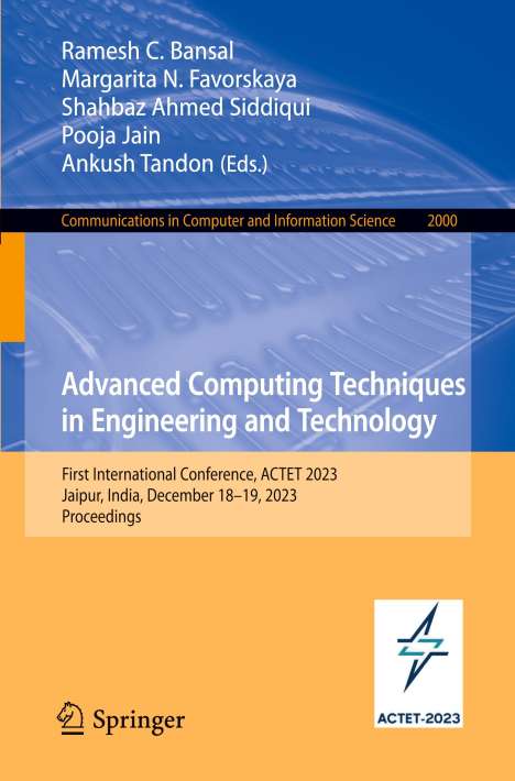 Advanced Computing Techniques in Engineering and Technology, Buch