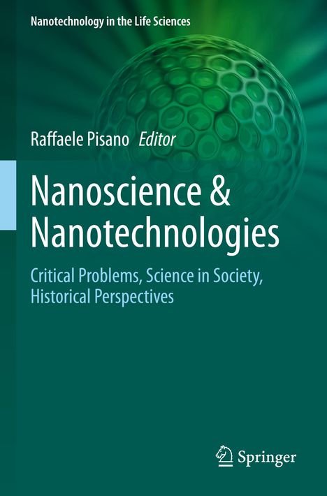 Titel: "Nanoscience & Nanotechnologies". Grüner Hintergrund mit kugelförmigem, wabenartigem Muster. Springer-Logo.