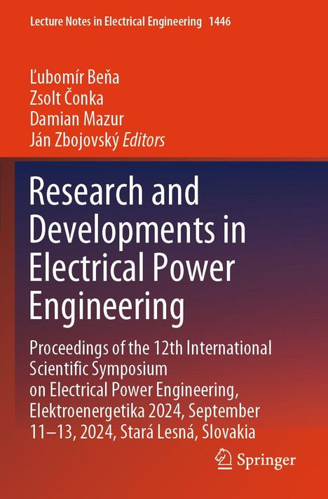 Buchcover mit Titeln zu Elektroenergietechnik. Namen der Herausgeber und Veranstaltungstermine. Springer-Logo unten.