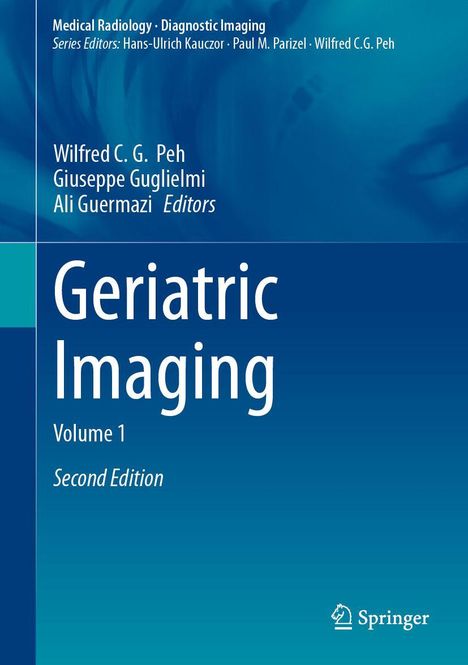 "Geriatric Imaging, Volume 1, Second Edition", blaue Farbgestaltung, Logo von Springer.