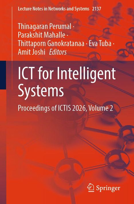 Titel: ICT for Intelligent Systems. Untertitel: Proceedings of ICTIS 2026, Volume 2. Hintergrund: Molekülstruktur.