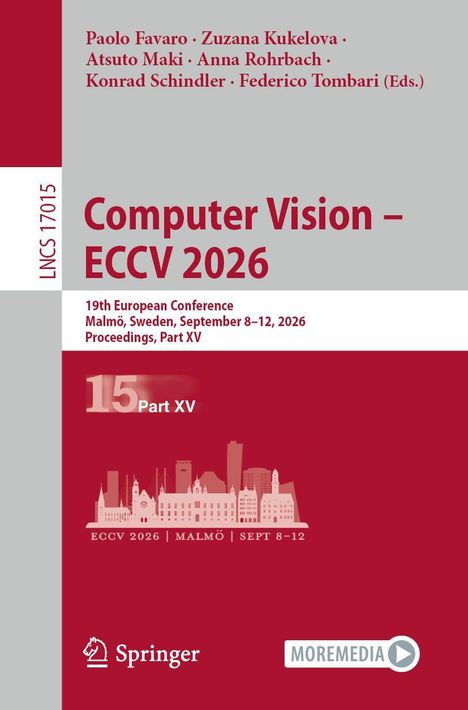 “Computer Vision – ECCV 2026”, Konferenz in Malmö, Schweden. Herausgeber: Paolo Favaro et al. Logo unten.