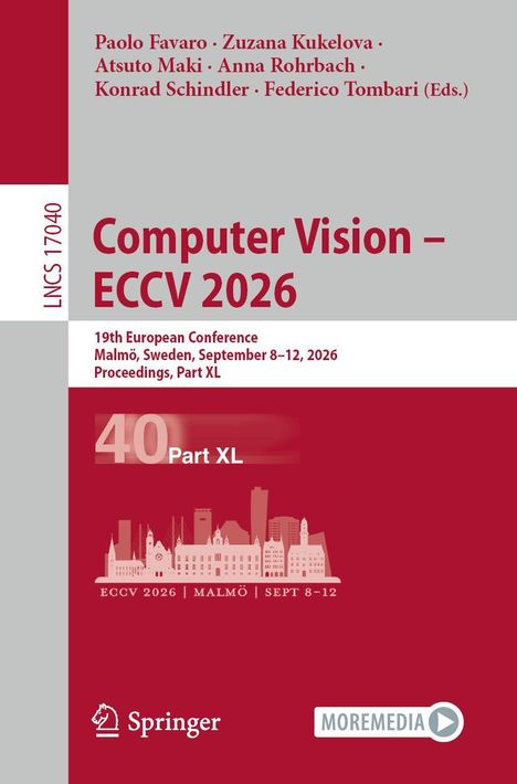 Es zeigt ein Buchcover mit den Texten: "Computer Vision – ECCV 2026" und Ort sowie Datum der Konferenz in Malmö.