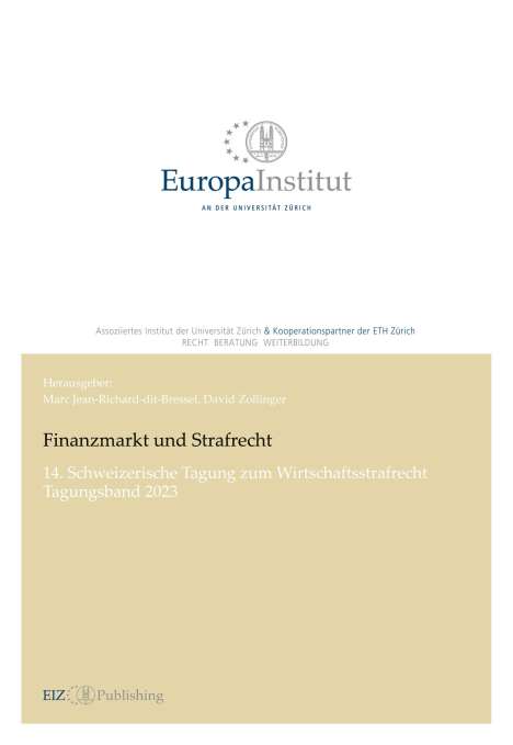 Marc Jean-Richard-Dit-Bressel: Finanzmarkt und Strafrecht, Buch