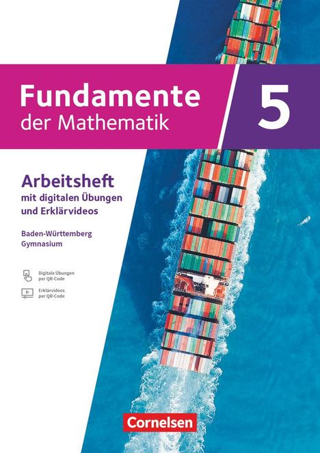 Fundamente der Mathematik 5. Schuljahr. Baden-Württemberg - Arbeitsheft mit Medien und digitalen Übungen - Mit Lösungen, Buch