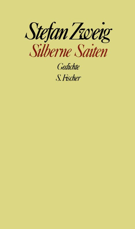 Stefan Zweig: Silberne Saiten, Buch
