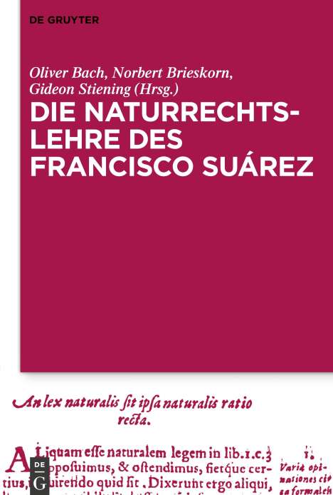 Die Naturrechtslehre des Francisco Suárez, Buch