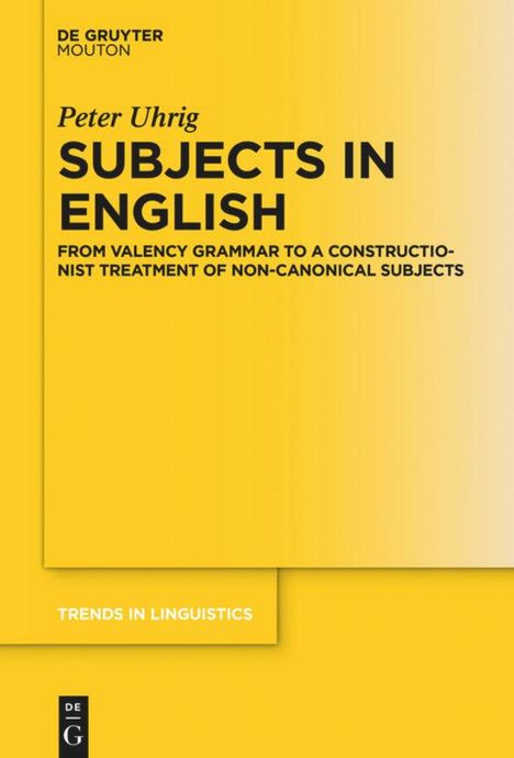 Peter Uhrig: Subjects in English, Buch