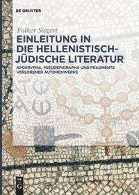 Folker Siegert: Einleitung in die hellenistisch-jüdische Literatur, Buch