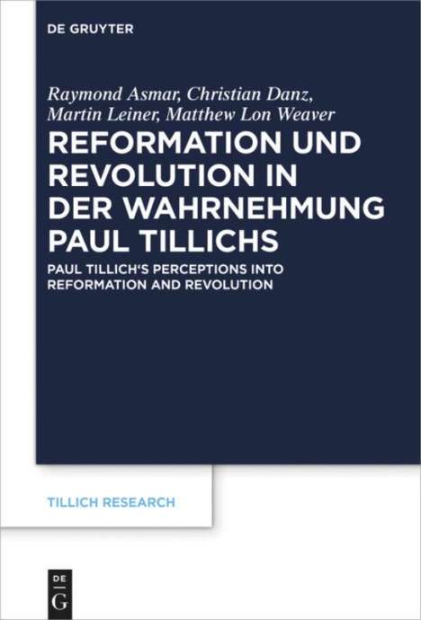 Reformation und Revolution in der Wahrnehmung Paul Tillichs, Buch