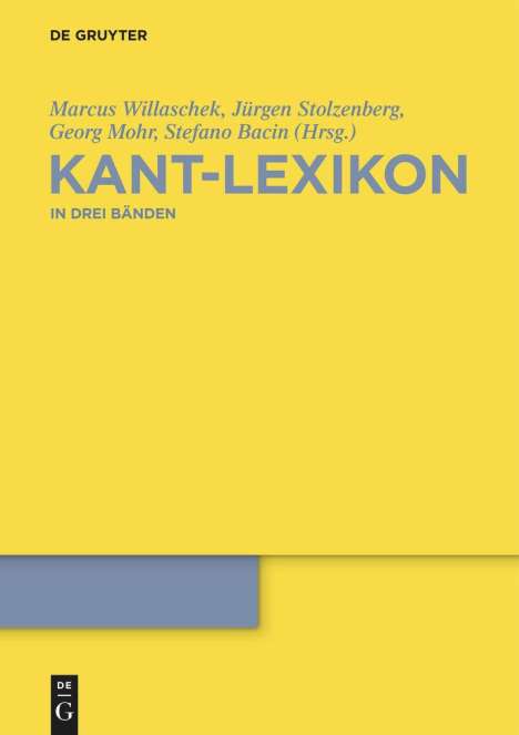 Kant-Lexikon, 3 Bücher