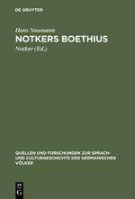 Hans Naumann: Notkers Boethius, Buch