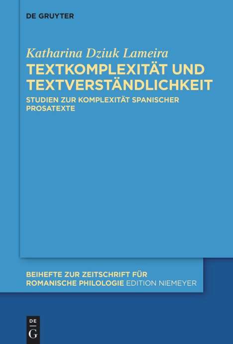 Katharina Dziuk Lameira: Textkomplexität und Textverständlichkeit, Buch