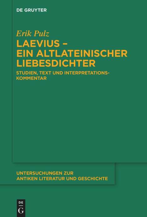 Erik Pulz: Pulz, E: Laevius - ein altlateinischer Liebesdichter, Buch