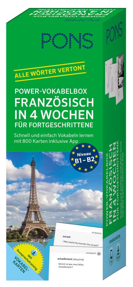 PONS Power-Vokabelbox Französisch in 4 Wochen für Fortgeschrittene, Buch