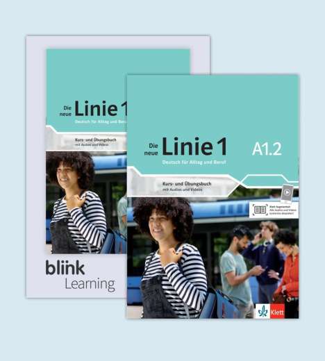 Eva Harst: Die neue Linie 1 A1.2 - Media Bundle BlinkLearning, 1 Buch und 1 Diverse