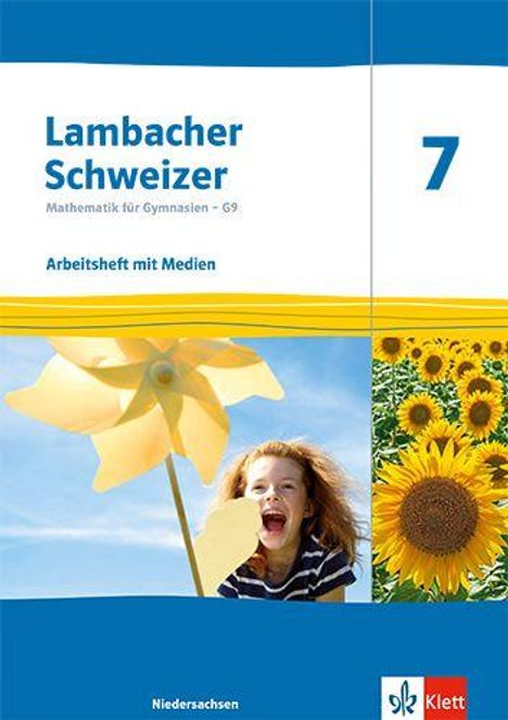 "Lambacher Schweizer", Mathematik für Gymnasien G9, Klasse 7, "Arbeitsheft mit Medien". Mädchen, Sonnenblume.