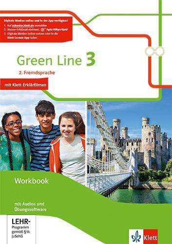 Green Line 3. Ausgabe 2. Fremdsprache. Workbook mit Audios und Übungssoftware Klasse 8, 1 Buch und 1 Diverse