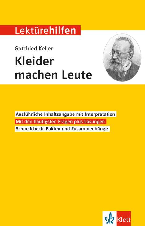 Lektürehilfen Gottfried Keller "Kleider machen Leute", Buch