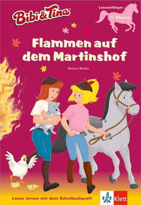 Rainer Wolke: Bibi und Tina - Flammen auf dem Martinshof, 1 Buch und 1 Diverse