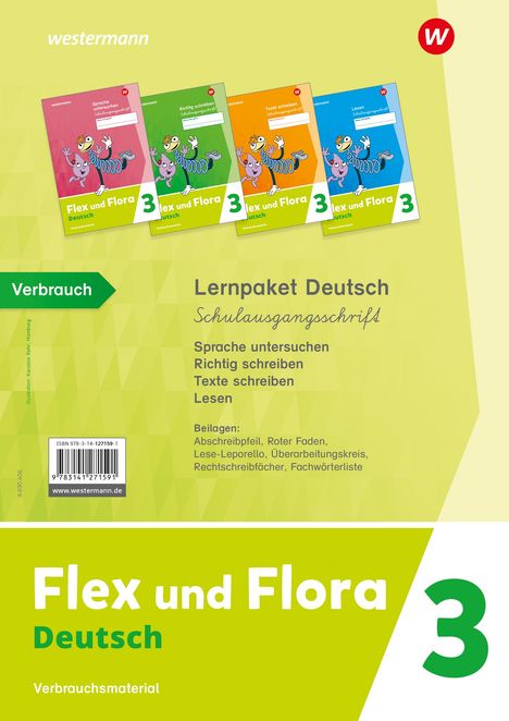 Flex und Flora. Lernpaket Deutsch 3 (Schulausgangsschrift) Verbrauchsmaterial, Buch