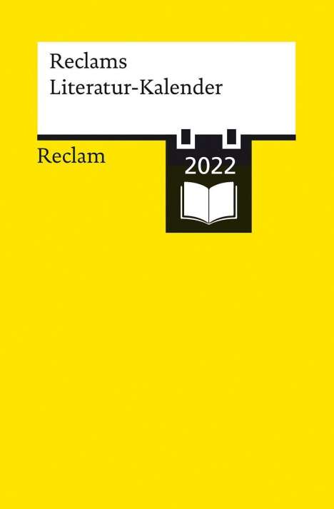 Reclams Literatur-Kalender 2022, Buch
