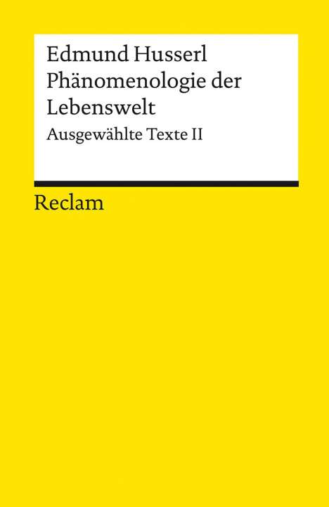 Edmund Husserl: Phänomenologie der Lebenswelt, Buch